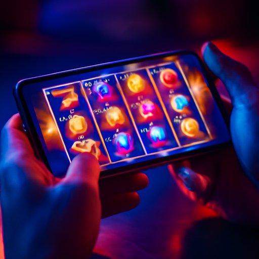 sLot machines app poster on mobile screen