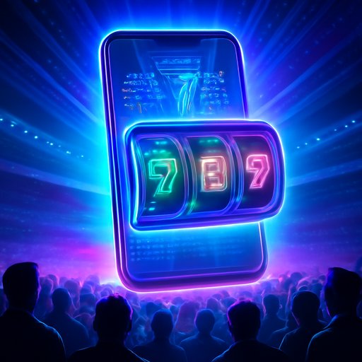 sLot machines neon reels on phone